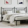 vidaXL Tête de lit métal noir 200 cm 353575