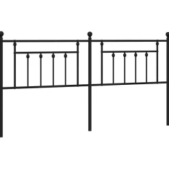 vidaXL Tête de lit métal noir 200 cm 353575