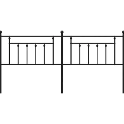 vidaXL Tête de lit métal noir 200 cm 353575
