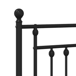 vidaXL Tête de lit métal noir 200 cm 353575