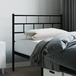 vidaXL Tête de lit métal noir 75 cm 355685