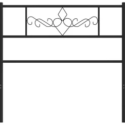 vidaXL Tête de lit métal noir 75 cm 355293