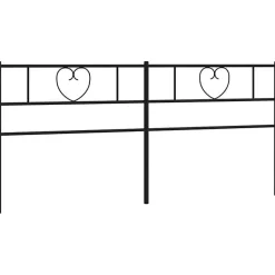vidaXL Tête de lit métal noir 200 cm 355501