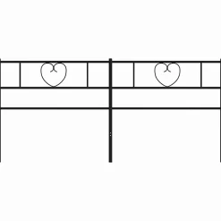 vidaXL Tête de lit métal noir 200 cm 355501