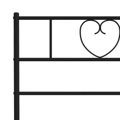 vidaXL Tête de lit métal noir 200 cm 355501