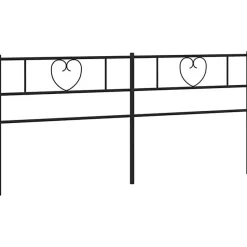 vidaXL Tête de lit métal noir 200 cm 355501