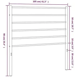 vidaXL Tête de lit métal noir 100 cm 352348