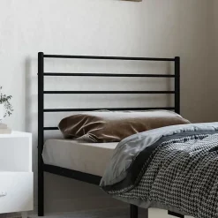 vidaXL Tête de lit métal noir 100 cm 352348