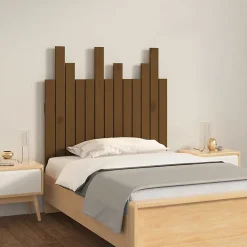 vidaXL Tête de lit murale Marron miel 82,5x3x80 cm Bois massif de pin 824806
