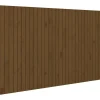 vidaXL Tête de lit murale Marron miel 185x3x110 cm Bois massif de pin 824966