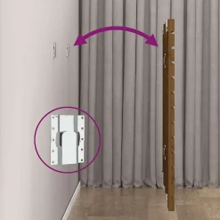 vidaXL Tête de lit murale Marron miel 96x3x91,5 cm Bois massif de pin 824676