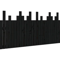vidaXL Tête de lit murale Noir 166x3x80 cm Bois massif de pin 824812