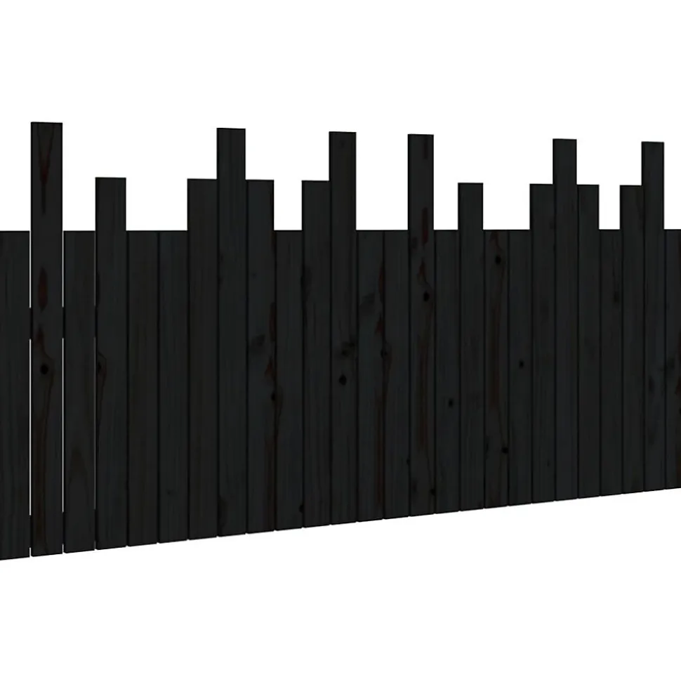 vidaXL Tête de lit murale Noir 166x3x80 cm Bois massif de pin 824812