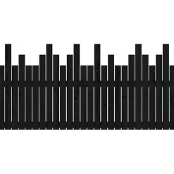 vidaXL Tête de lit murale Noir 166x3x80 cm Bois massif de pin 824812
