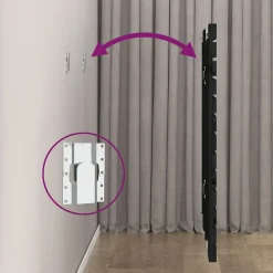 vidaXL Tête de lit murale Noir 126x3x91,5 cm Bois massif de pin 824682