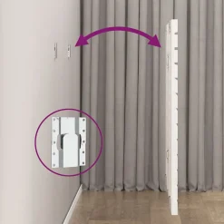 vidaXL Tête de lit murale Blanc 141x3x91,5 cm Bois massif de pin 824709