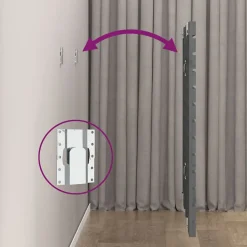 vidaXL Tête de lit murale Gris 206x3x91,5 cm Bois massif de pin 824670