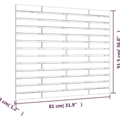 vidaXL Tête de lit murale Blanc 81x3x91,5 cm Bois massif de pin 824694