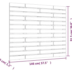 vidaXL Tête de lit murale Blanc 146x3x91,5 cm Bois massif de pin 824684
