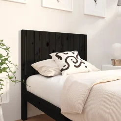 vidaXL Tête de lit Noir 95,5x4x100 cm Bois massif de pin 818854