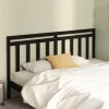 vidaXL Tête de lit Noir 186x4x100 cm Bois massif de pin 817809