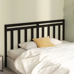 vidaXL Tête de lit Noir 186x4x100 cm Bois massif de pin 817809