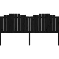 vidaXL Tête de lit Noir 206x4x110 cm Bois massif de pin 818494