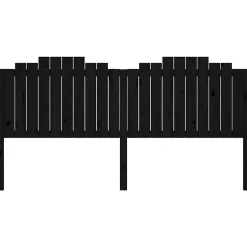 vidaXL Tête de lit Noir 206x4x110 cm Bois massif de pin 818494