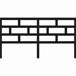 vidaXL Tête de lit Noir, 206x4x100 cm Bois massif de pin