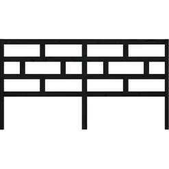 vidaXL Tête de lit Noir, 206x4x100 cm Bois massif de pin