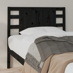 vidaXL Tête de lit Noir 106x4x100 cm Bois massif de pin 818759