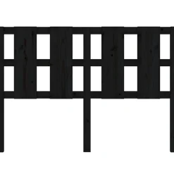 vidaXL Tête de lit Noir 145,5x4x100 cm Bois massif de pin 817994