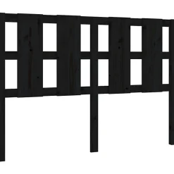 vidaXL Tête de lit Noir 145,5x4x100 cm Bois massif de pin 817994