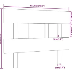 vidaXL Tête de lit Noir 103,5x3x81 cm Bois massif de pin 819109