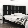 vidaXL Tête de lit Noir 155,5x4x100 cm Bois massif de pin 817999