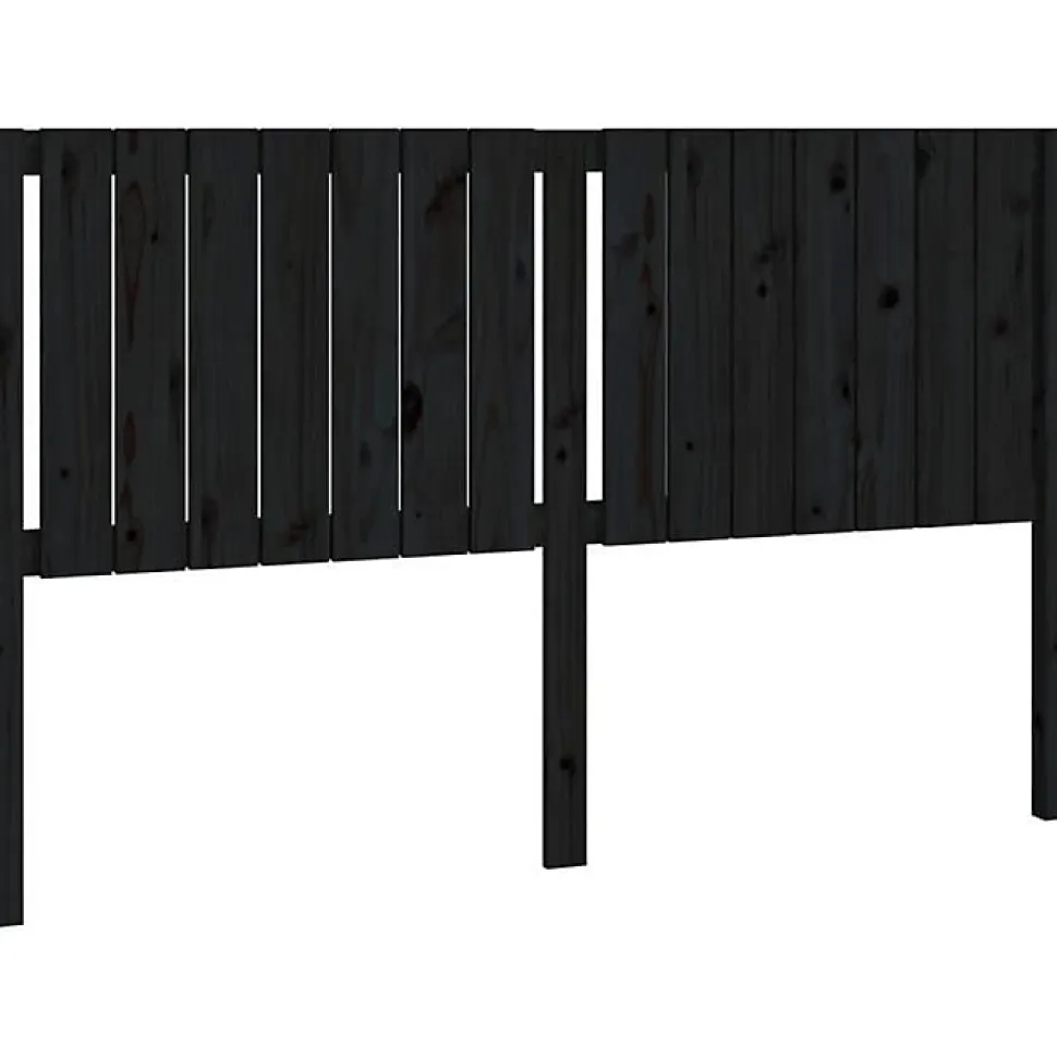 vidaXL Tête de lit Noir 165,5x4x100 cm Bois massif de pin 818884