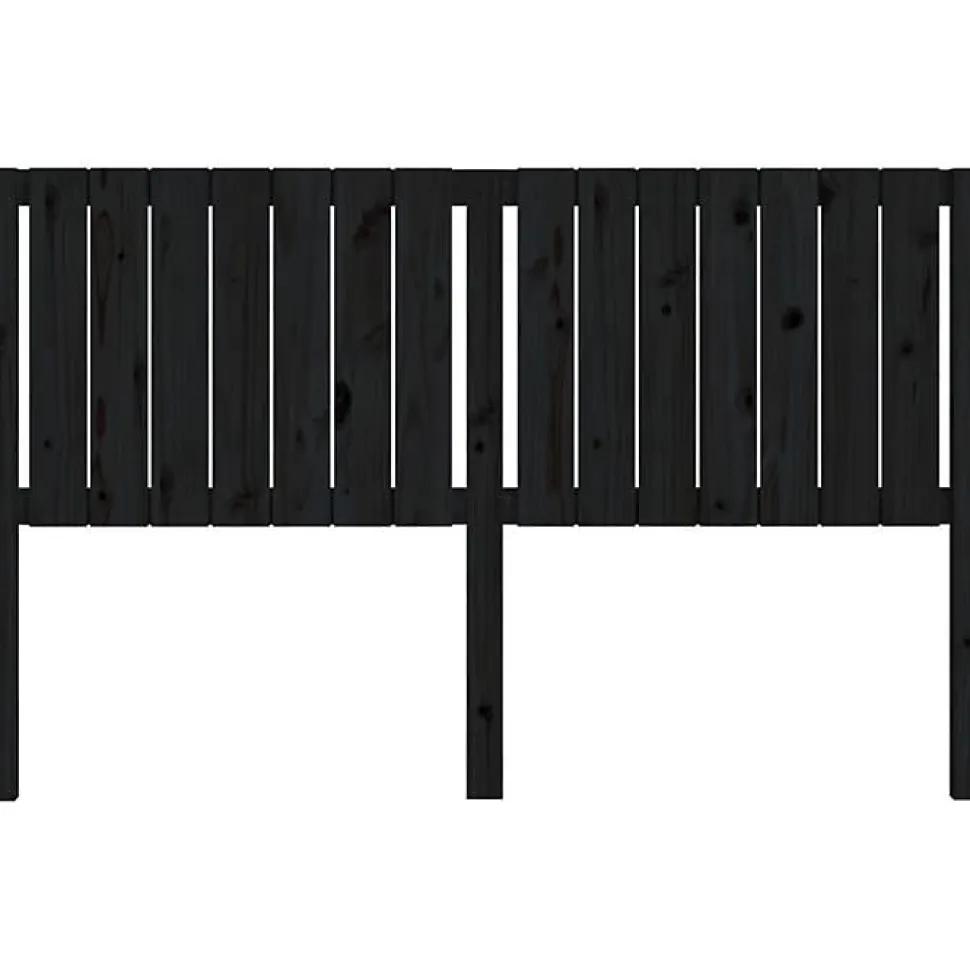 vidaXL Tête de lit Noir 165,5x4x100 cm Bois massif de pin 818884