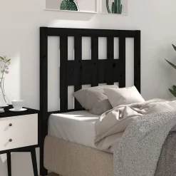 vidaXL Tête de lit Noir 81x4x100 cm Bois massif de pin 818649