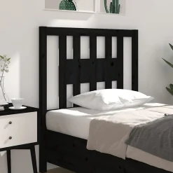 vidaXL Tête de lit Noir 81x4x100 cm Bois massif de pin 818649