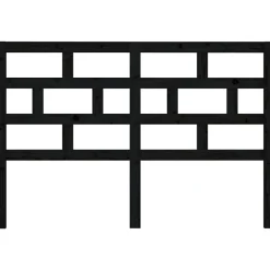 vidaXL Tête de lit Noir 156x4x100 cm Bois massif de pin