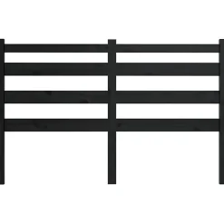 vidaXL Tête de lit Noir 126x4x100 cm Bois massif de pin 818414