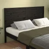 vidaXL Tête de lit Noir 146x4x100 cm Bois massif de pin 819024