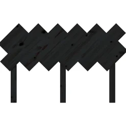 vidaXL Tête de lit Noir 132x3x81 cm Bois massif de pin 819219