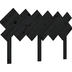 vidaXL Tête de lit Noir 132x3x81 cm Bois massif de pin 819219