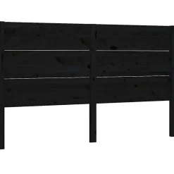 vidaXL Tête de lit Noir 206x4x100 cm Bois massif de pin 818744
