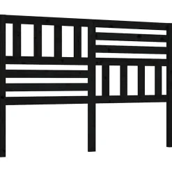 vidaXL Tête de lit Noir 166x4x100 cm Bois massif de pin
