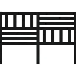 vidaXL Tête de lit Noir 166x4x100 cm Bois massif de pin