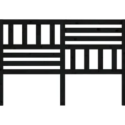 vidaXL Tête de lit Noir 166x4x100 cm Bois massif de pin
