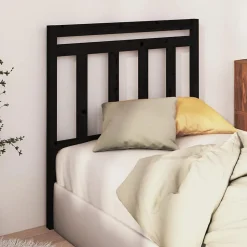vidaXL Tête de lit Noir 96x4x100 cm Bois massif de pin