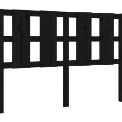 vidaXL Tête de lit Noir 125,5x4x100 cm Bois massif de pin 817984
